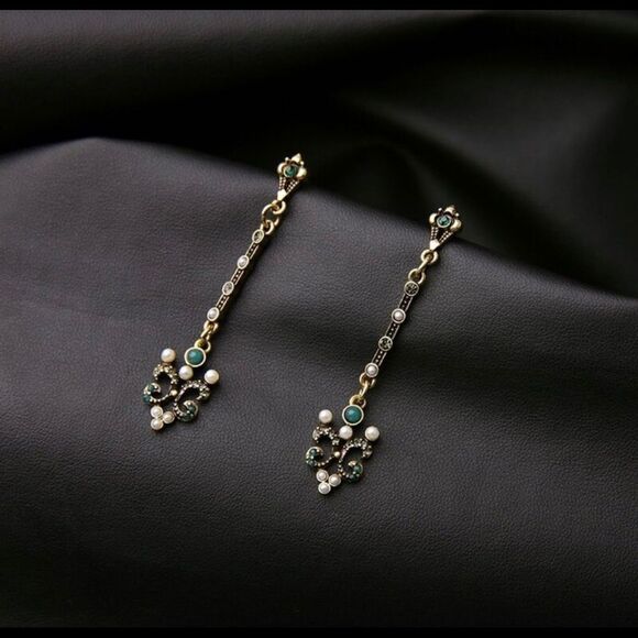 Vintage BoHo drop dangle earrings - Picture 2 of 4